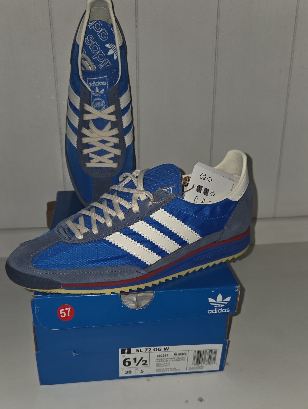 adidas SL 72 OG Men's Blue and White Retro Sneakers